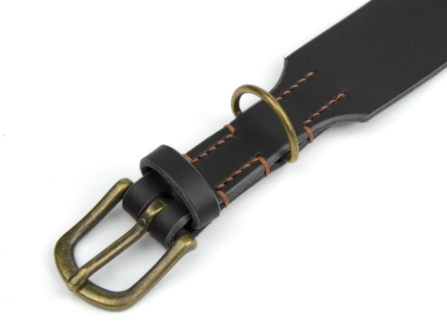 Lederhalsband 'Waldgeist' Schwarz