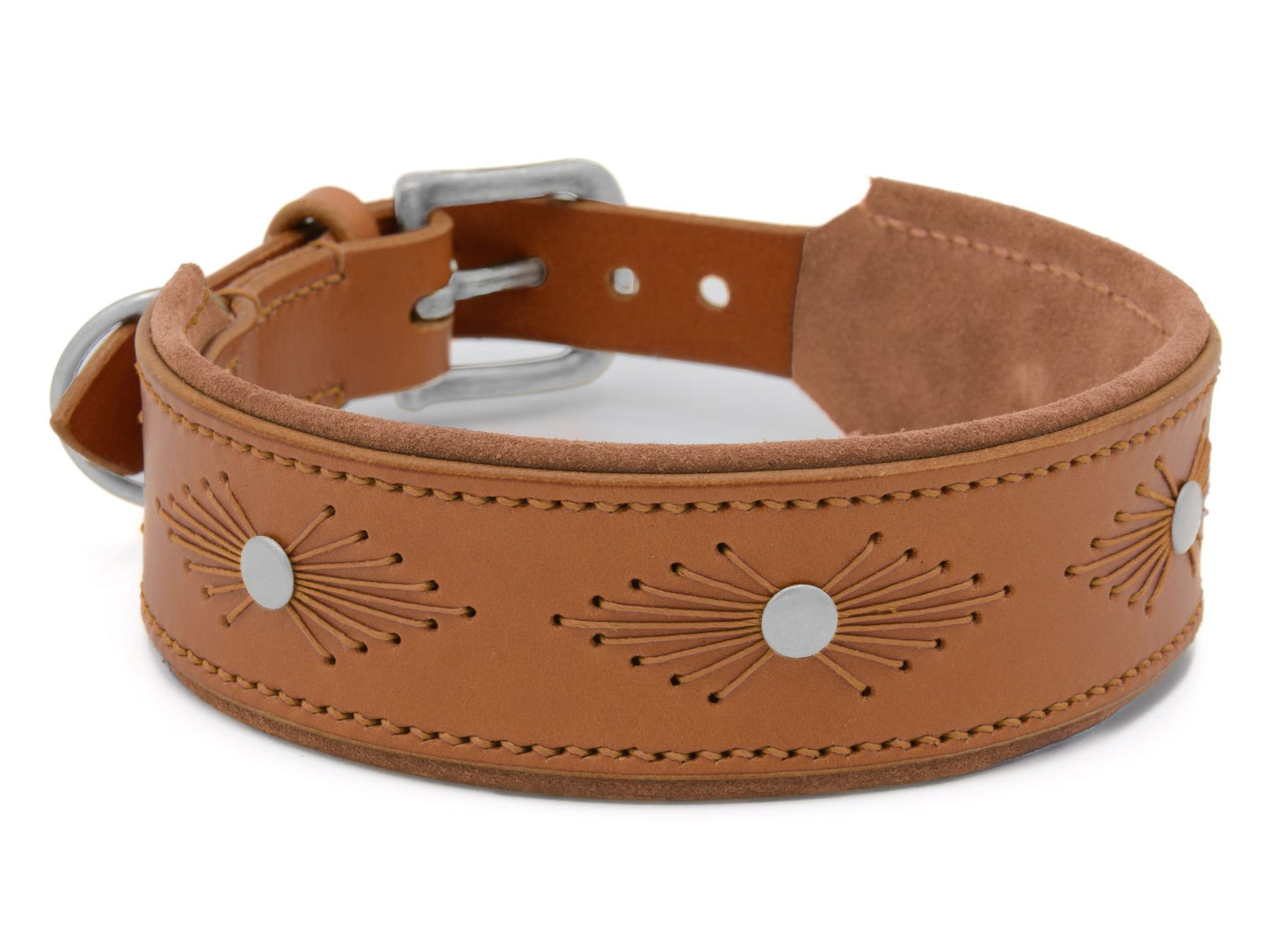 Lederhalsband 'Woodstock' Cognac