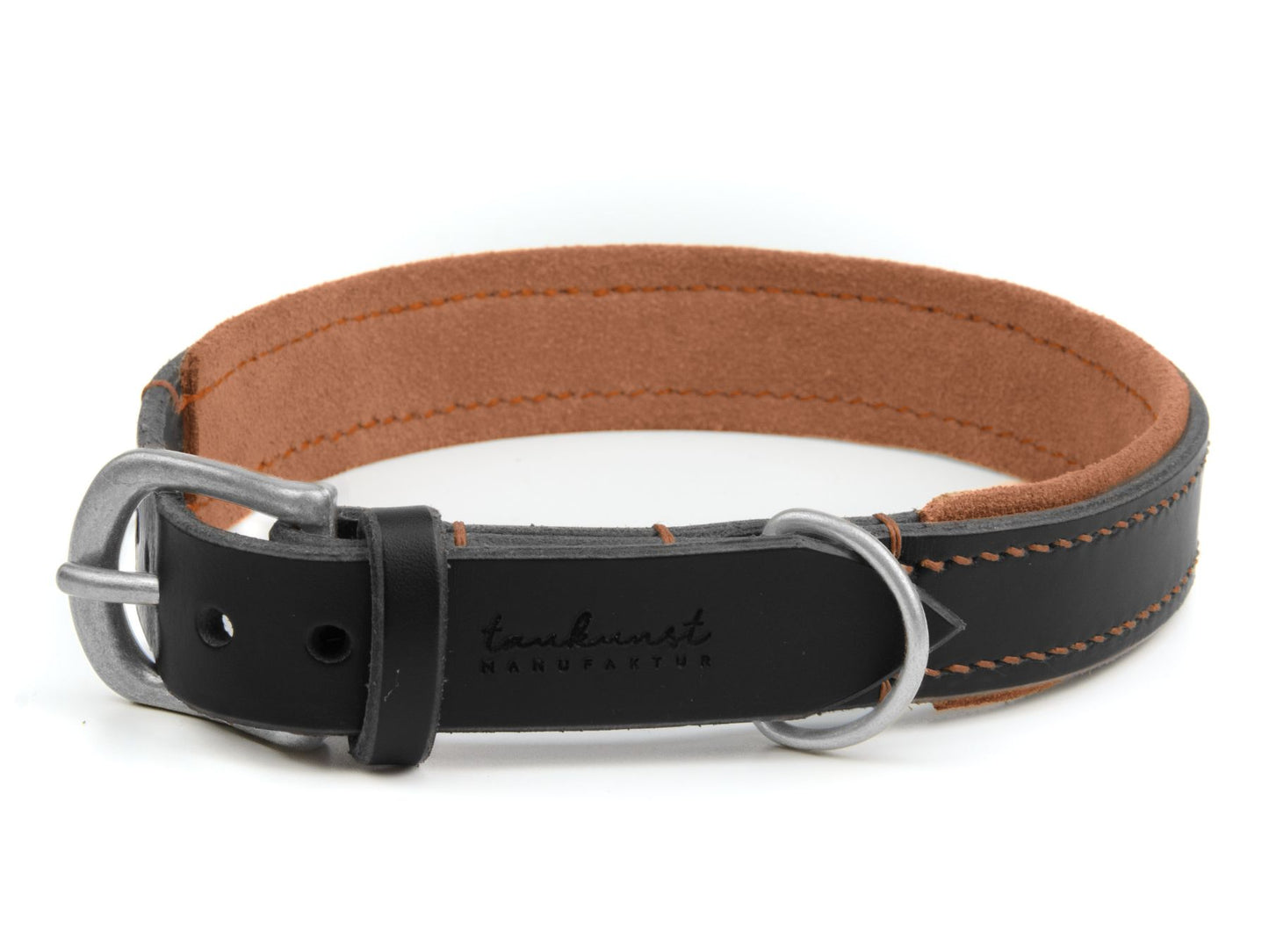 Lederhalsband 'Wildfang' Schwarz