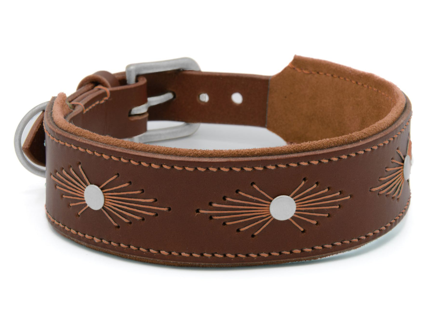 Lederhalsband 'Woodstock' Braun