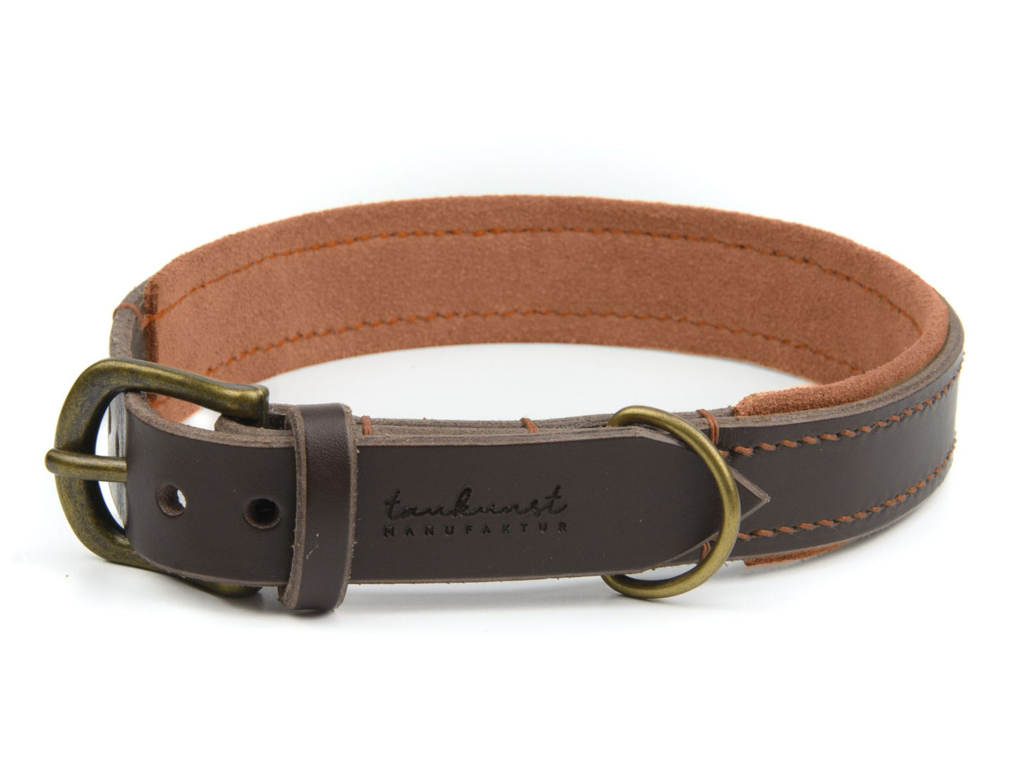 Lederhalsband 'Wildfang' Dunkelbraun