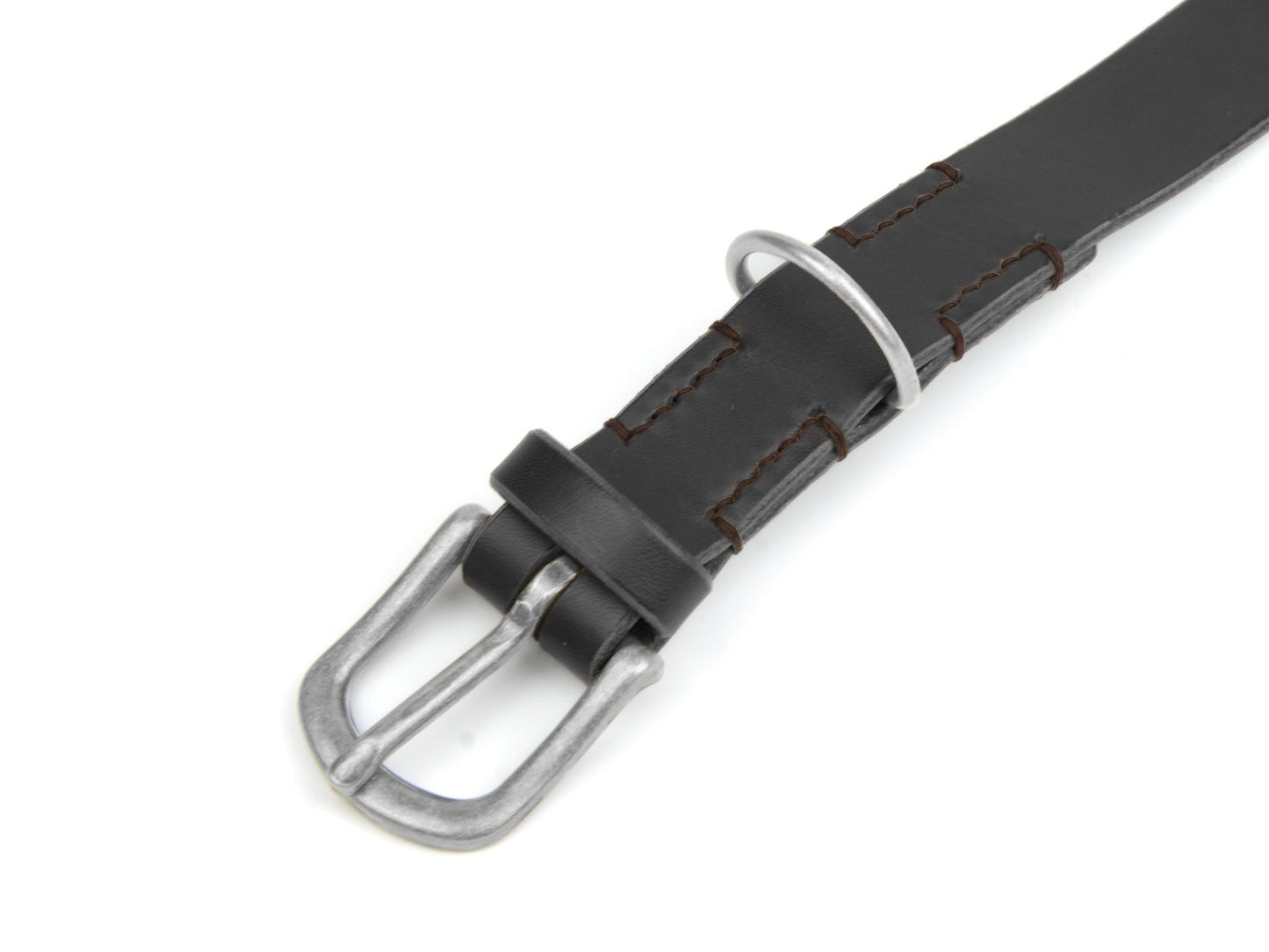 Lederhalsband 'Waldgeist' Schwarz