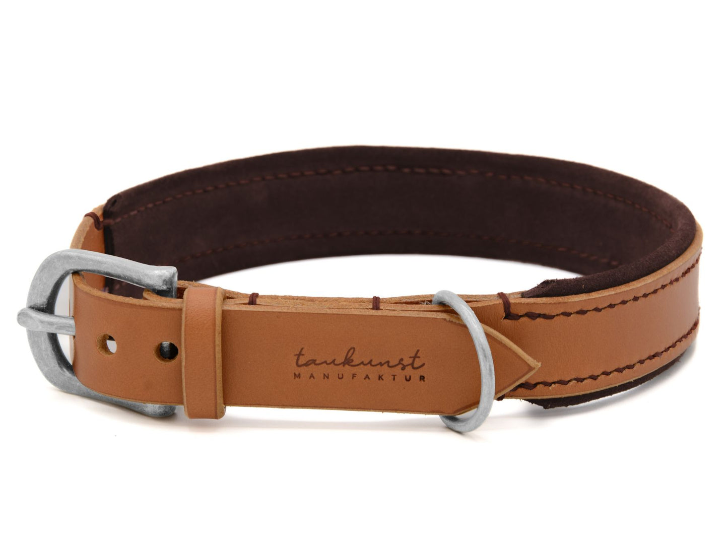 Lederhalsband 'Wildfang' Cognac