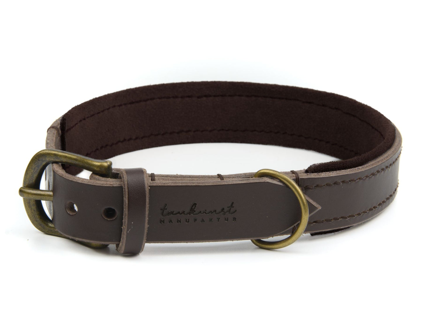 Lederhalsband 'Wildfang' Dunkelbraun