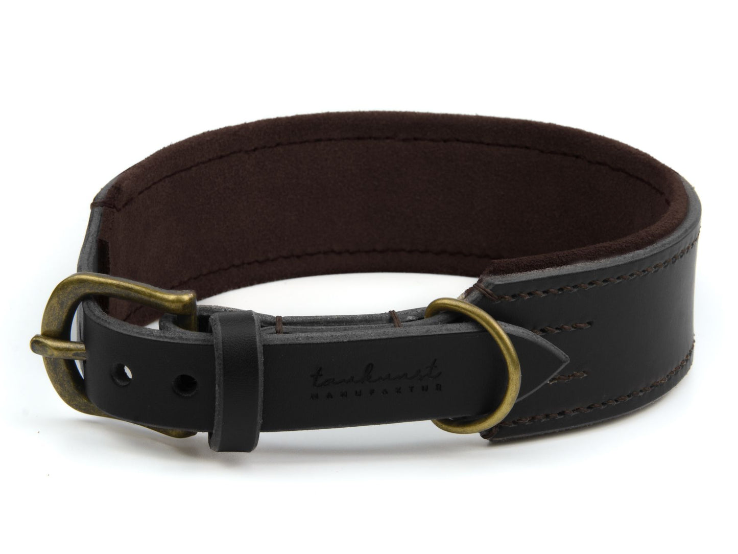 Lederhalsband 'Wildfang' Schwarz