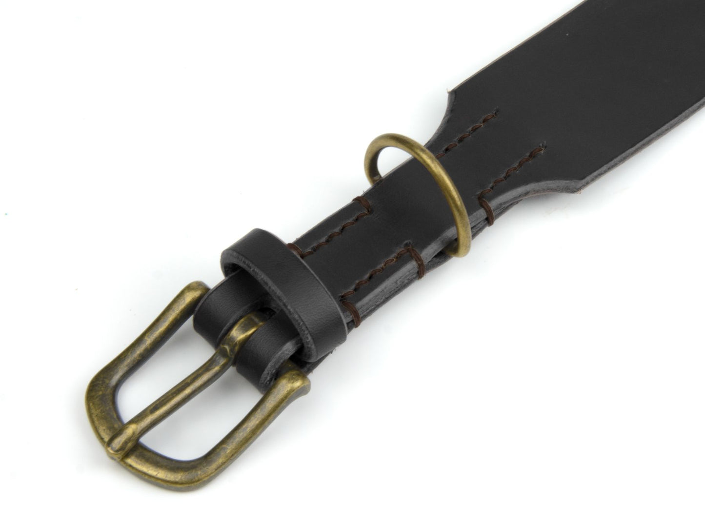 Lederhalsband 'Waldgeist' Schwarz