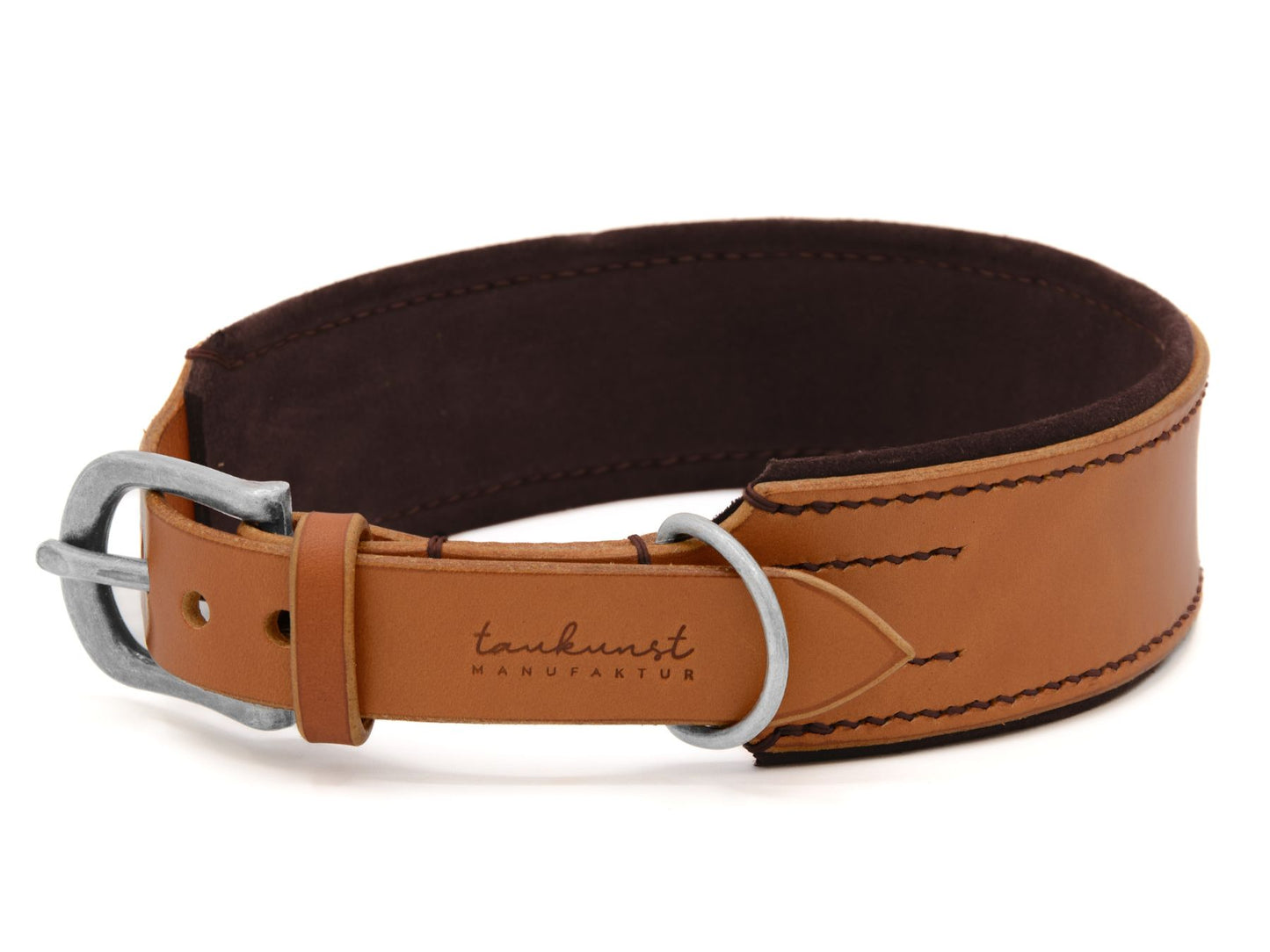 Lederhalsband 'Wildfang' Cognac