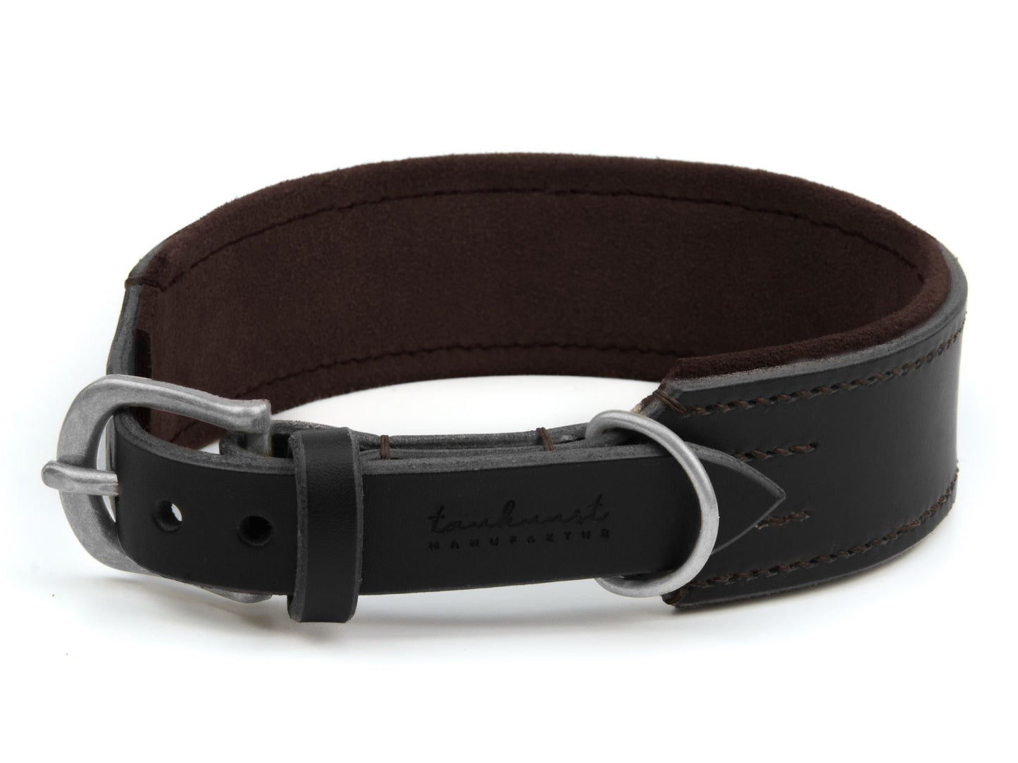 Lederhalsband 'Wildfang' Schwarz