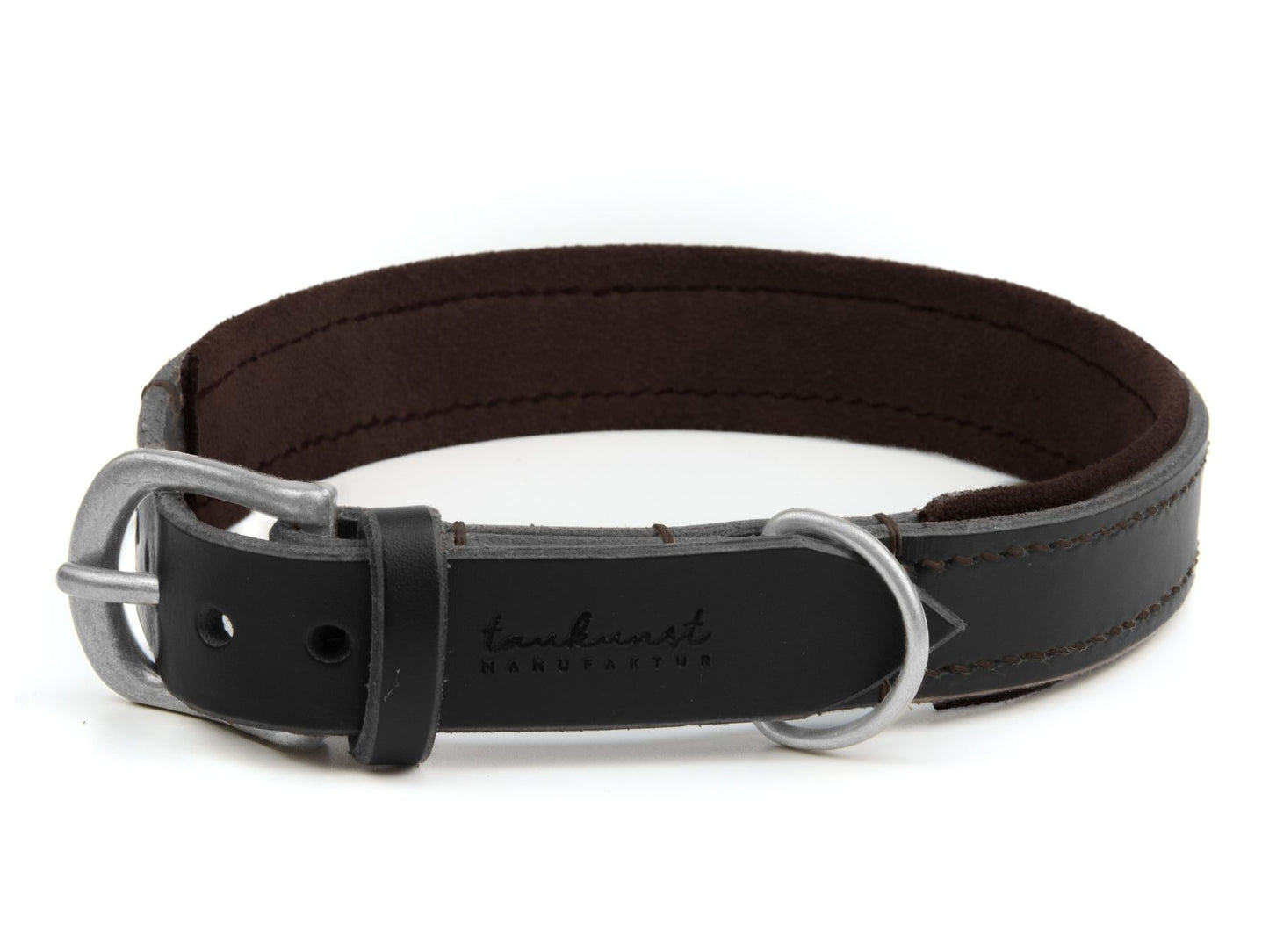 Lederhalsband 'Wildfang' Schwarz