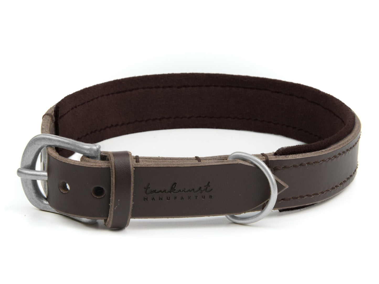 Lederhalsband 'Wildfang' Dunkelbraun