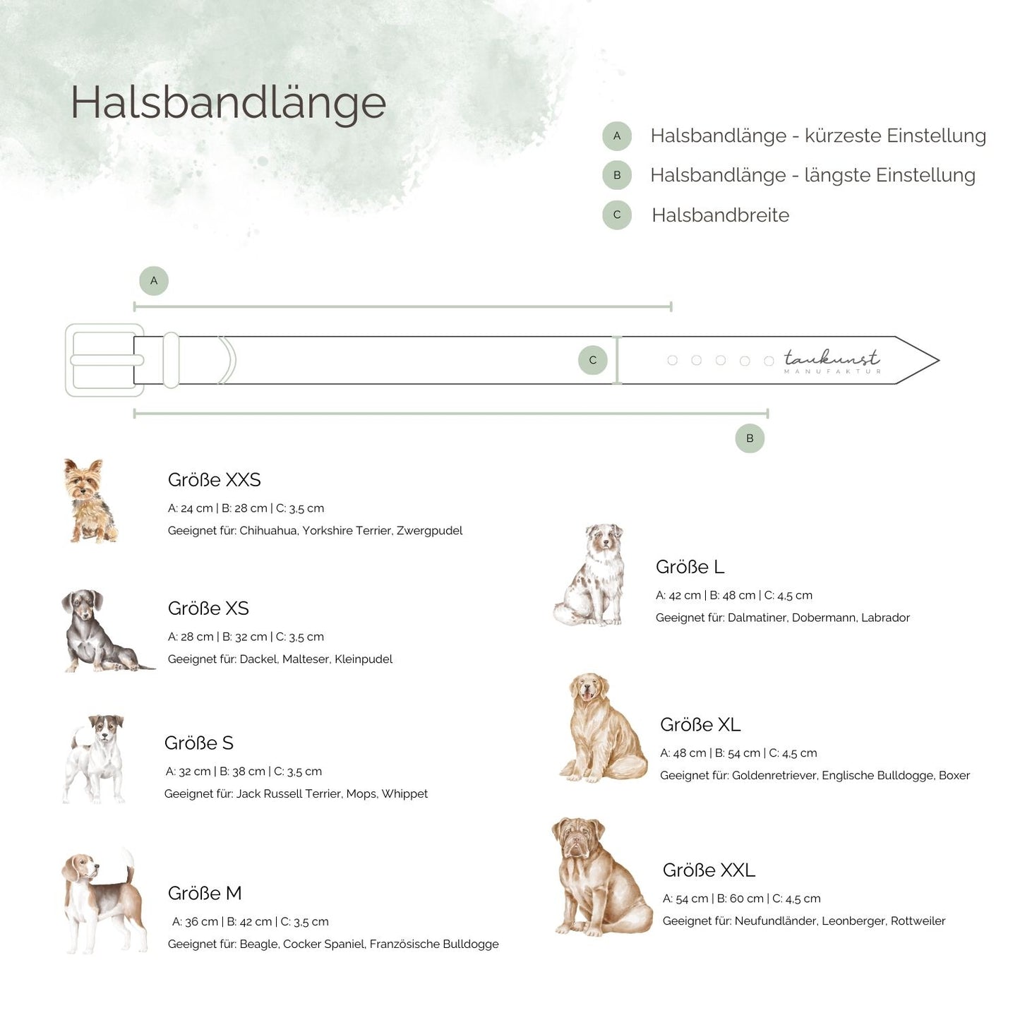 Highlights für breite Halsbandlängen Leder