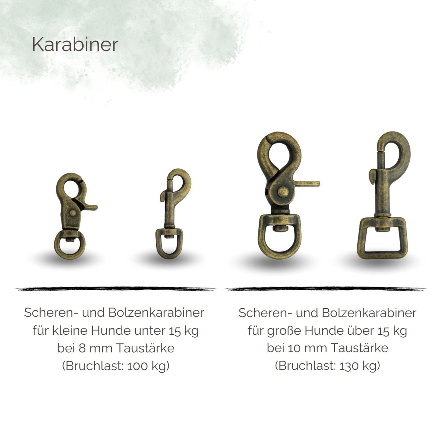 Tauleine für Hunde Karabiner