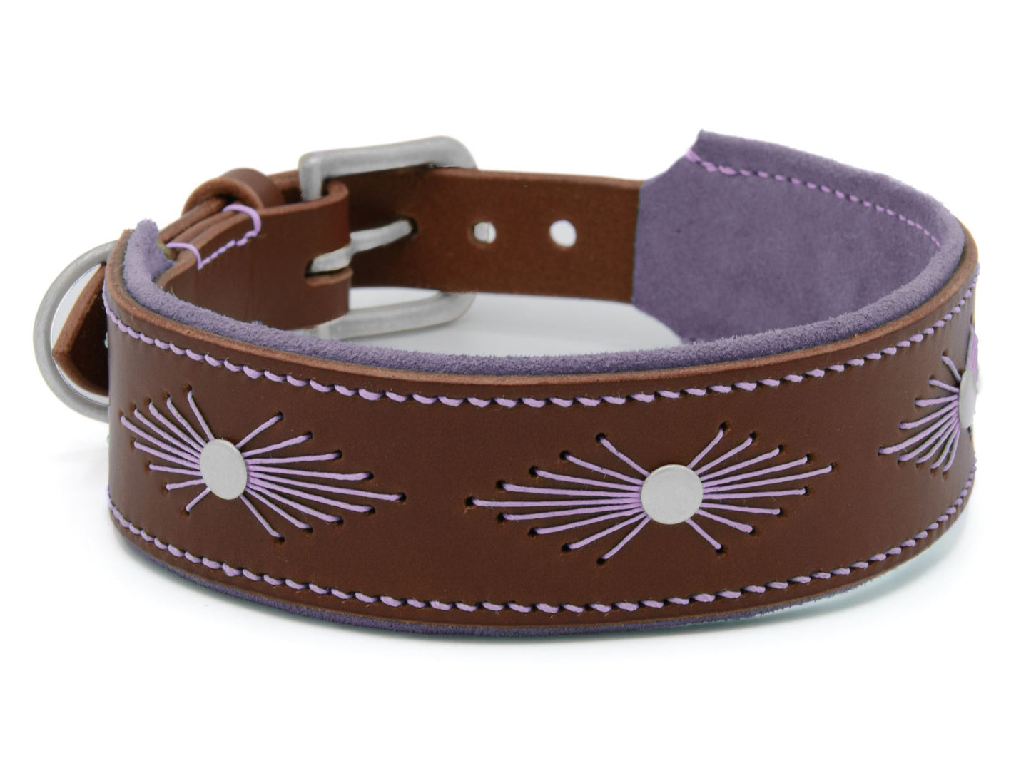 Lederhalsband 'Woodstock' Braun