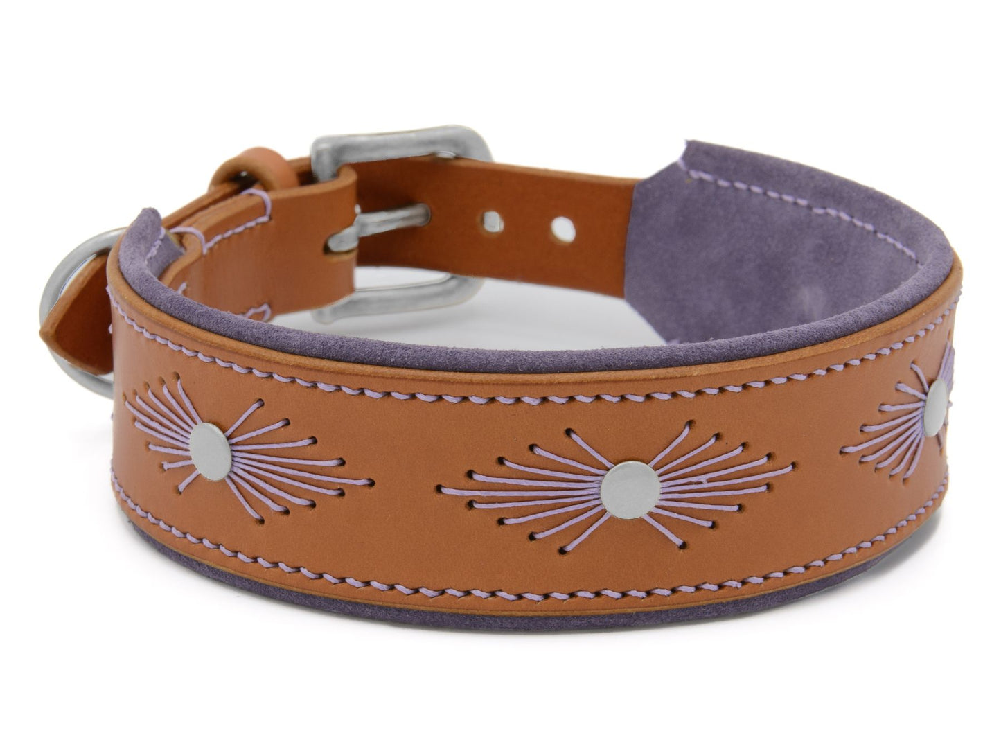 Lederhalsband 'Woodstock' Cognac