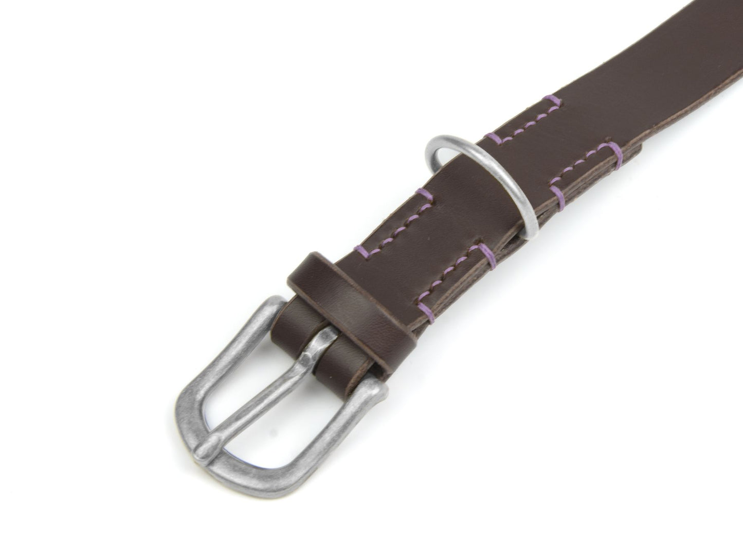 Lederhalsband 'Waldgeist' Dunkelbraun