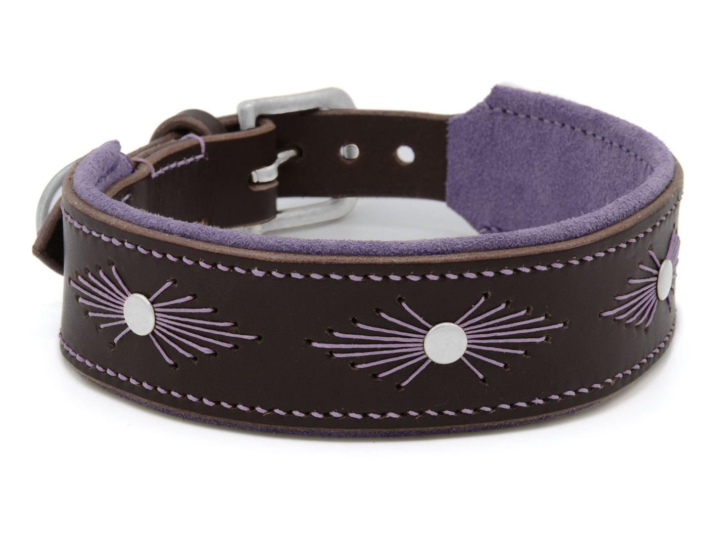 Lederhalsband 'Woodstock' Dunkelbraun