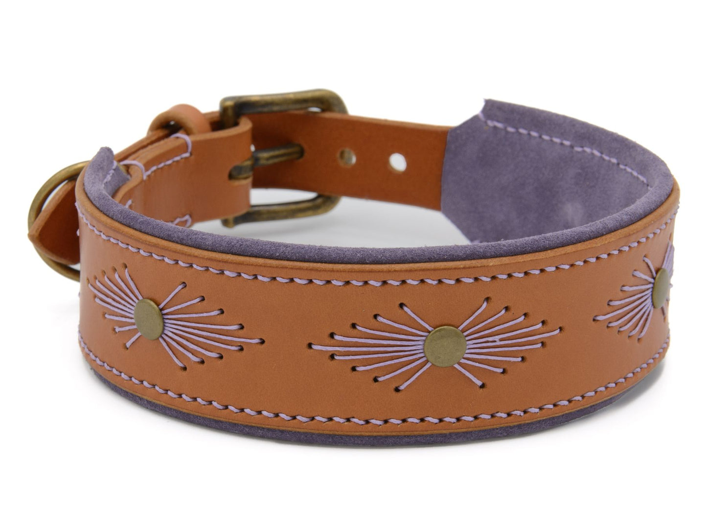 Lederhalsband 'Woodstock' Cognac