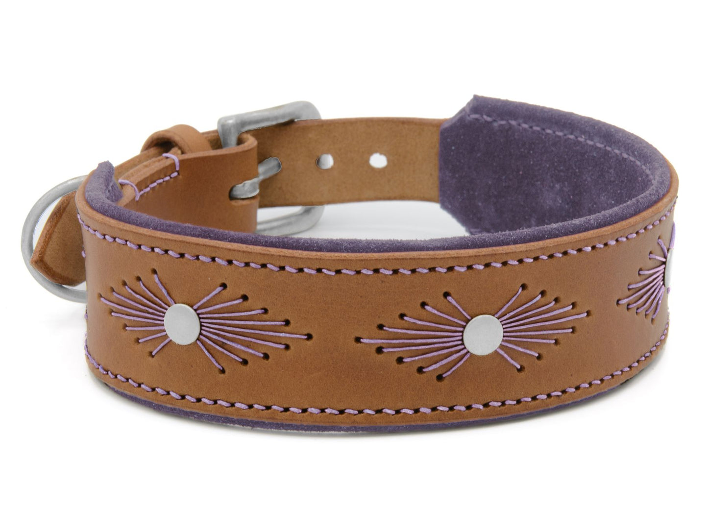 Lederhalsband 'Woodstock' Camel