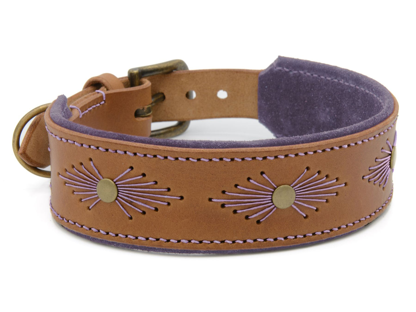 Lederhalsband 'Woodstock' Camel