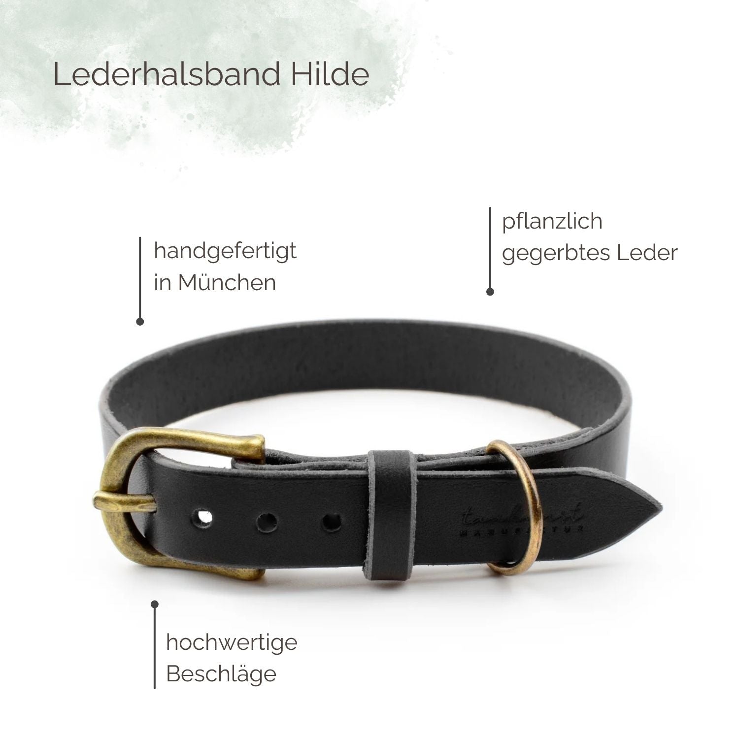 Lederhalsband Hilde für Hunde