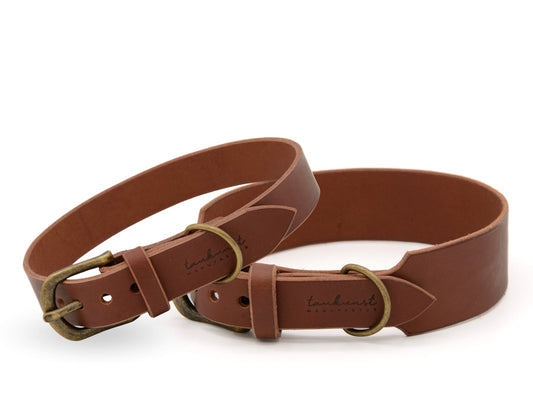 Lederhalsband 'Waldstreuner' Braun