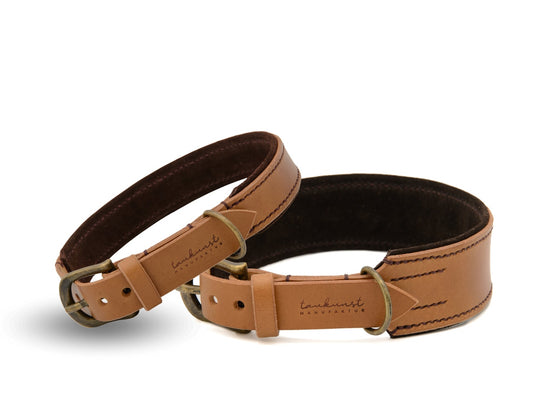 Lederhalsband 'Wildfang' Camel