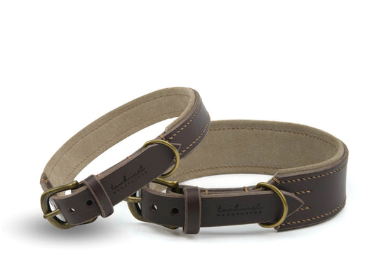 Lederhalsband 'Wildfang' Dunkelbraun