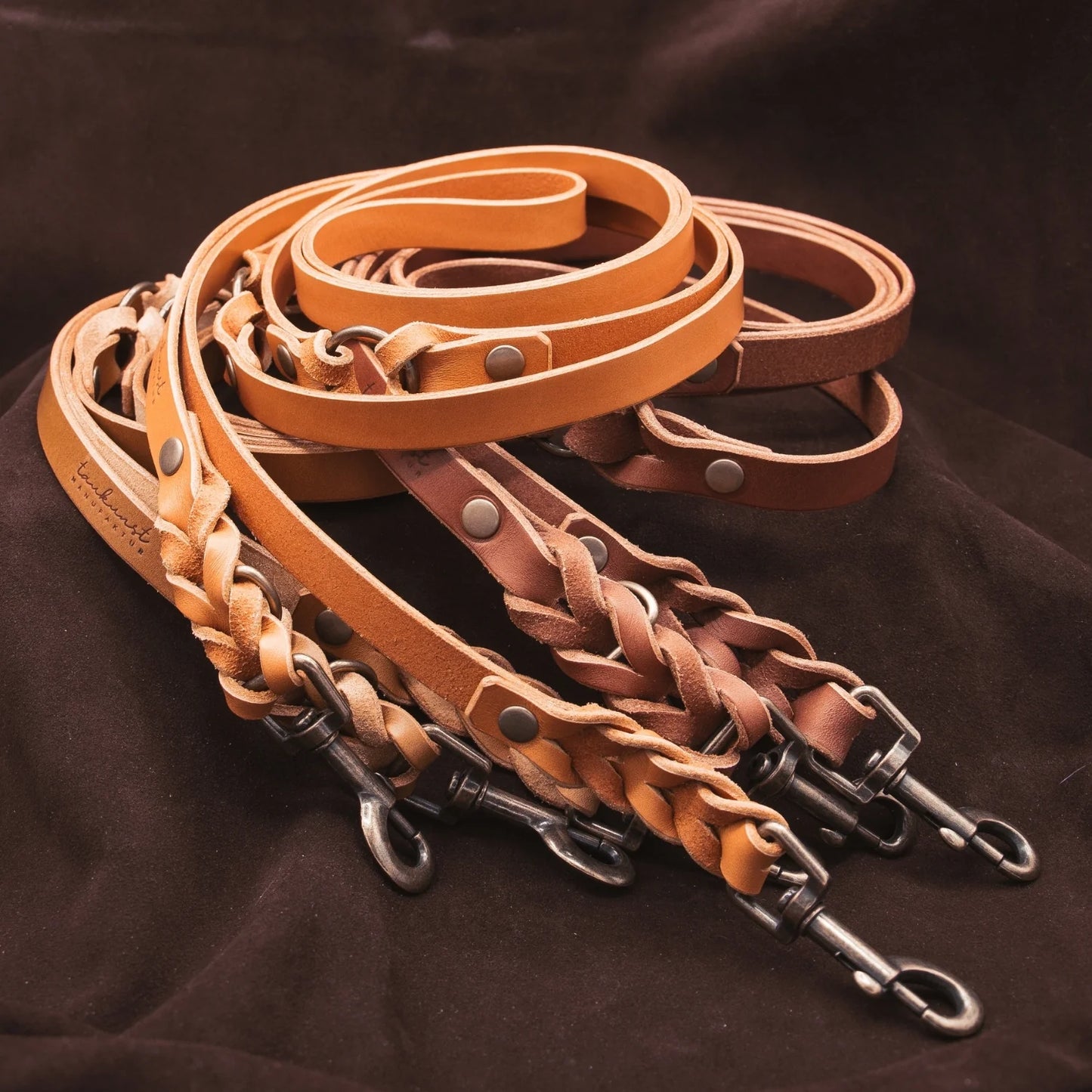 Lederleine 'Waldstreuner' Schwarz