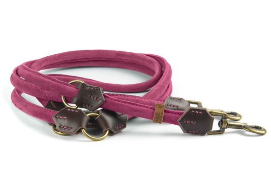 Wildlederleine 'Wildfang' Pink