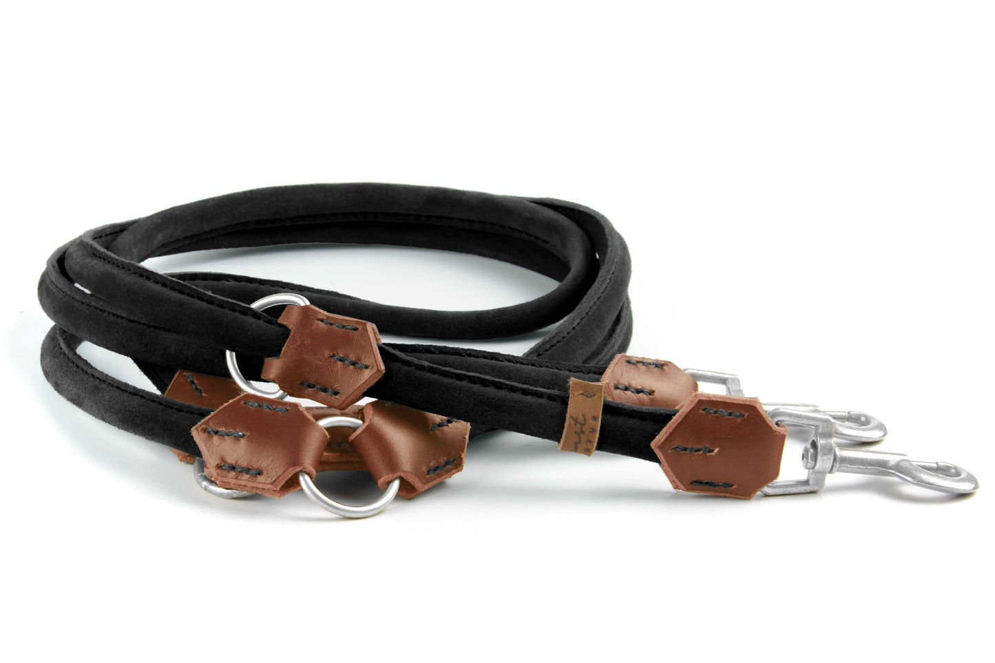 Wildlederleine 'Wildfang' Schwarz