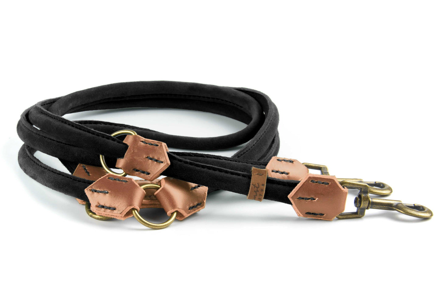 Wildlederleine 'Wildfang' Schwarz