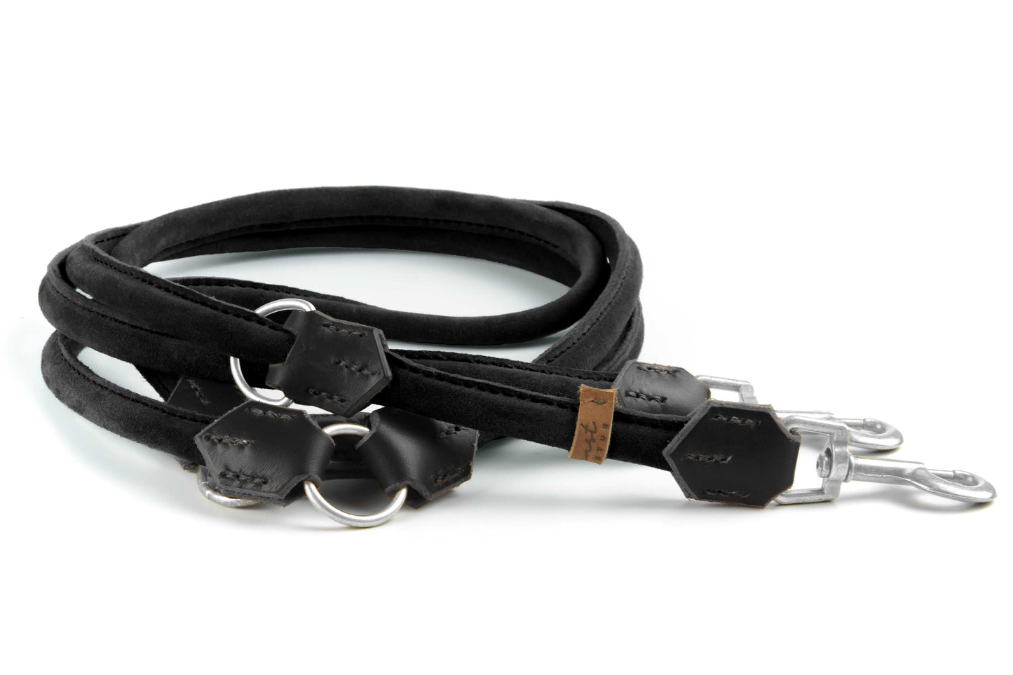 Wildlederleine 'Wildfang' Schwarz