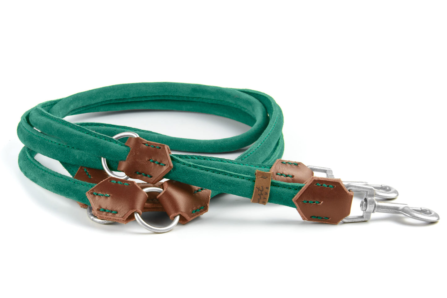 Wildlederleine 'Wildfang' Waldgrün