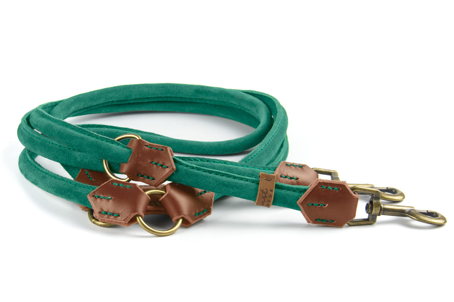 Wildlederleine 'Wildfang' Waldgrün