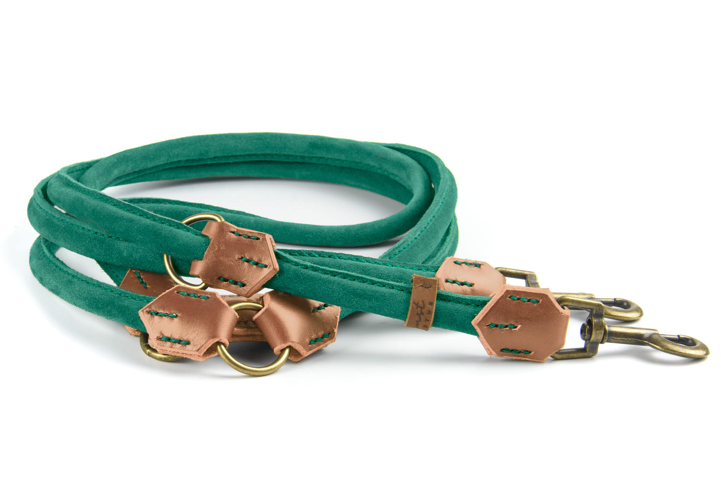 Wildlederleine 'Wildfang' Waldgrün