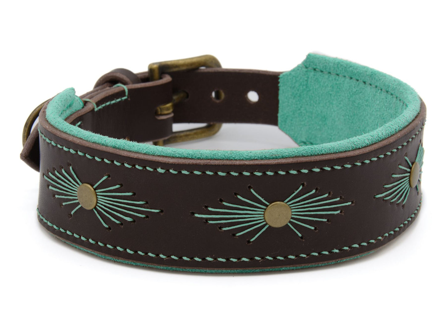 Lederhalsband 'Woodstock' Dunkelbraun