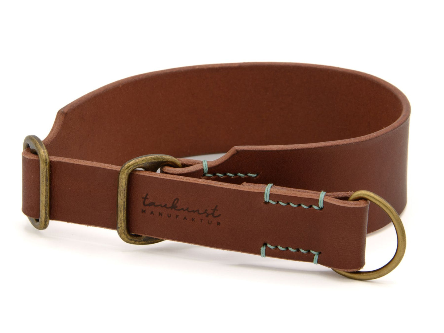 Zugstopp-Lederhalsband 'Waldgeist' Braun