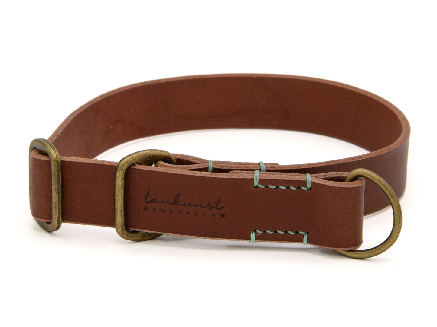 Zugstopp-Lederhalsband 'Waldgeist' Braun