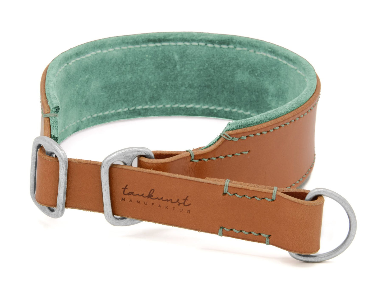 Zugstopp-Lederhalsband 'Wildfang' Cognac