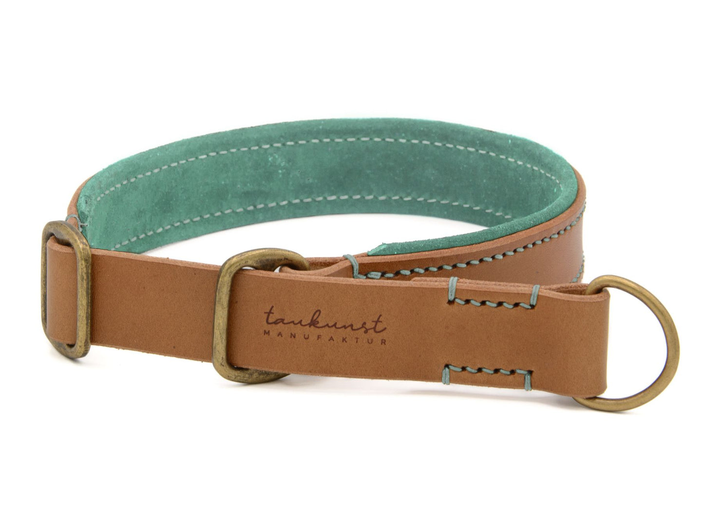 Zugstopp-Lederhalsband 'Wildfang' Camel