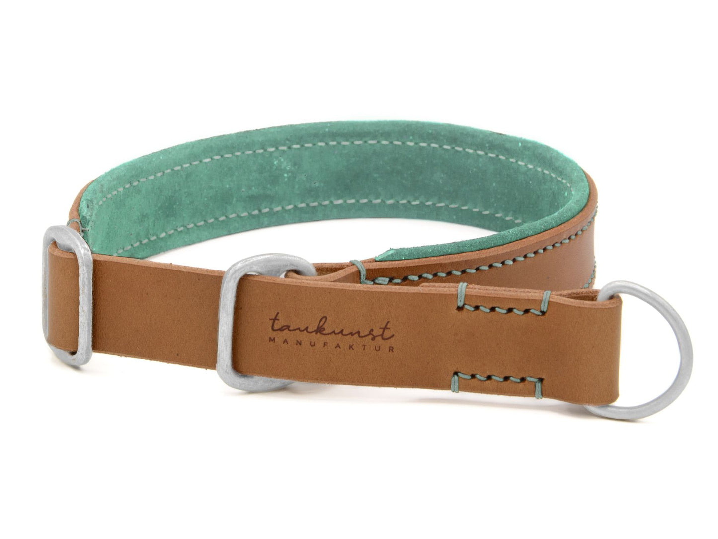 Zugstopp-Lederhalsband 'Wildfang' Camel