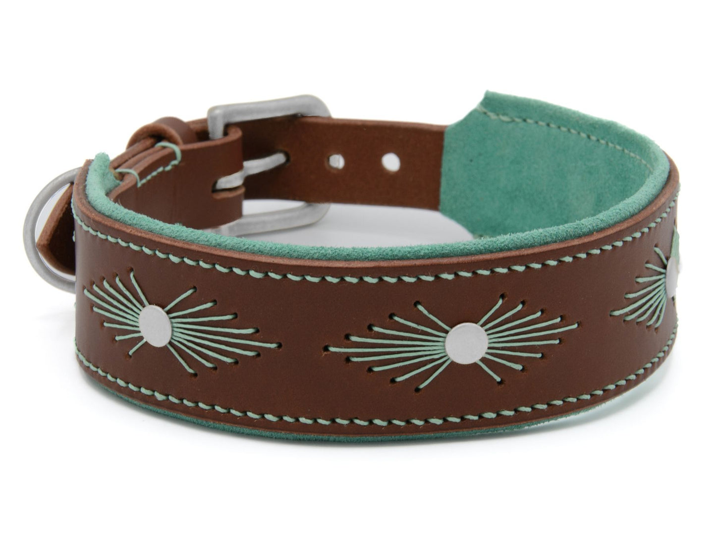 Lederhalsband 'Woodstock' Braun