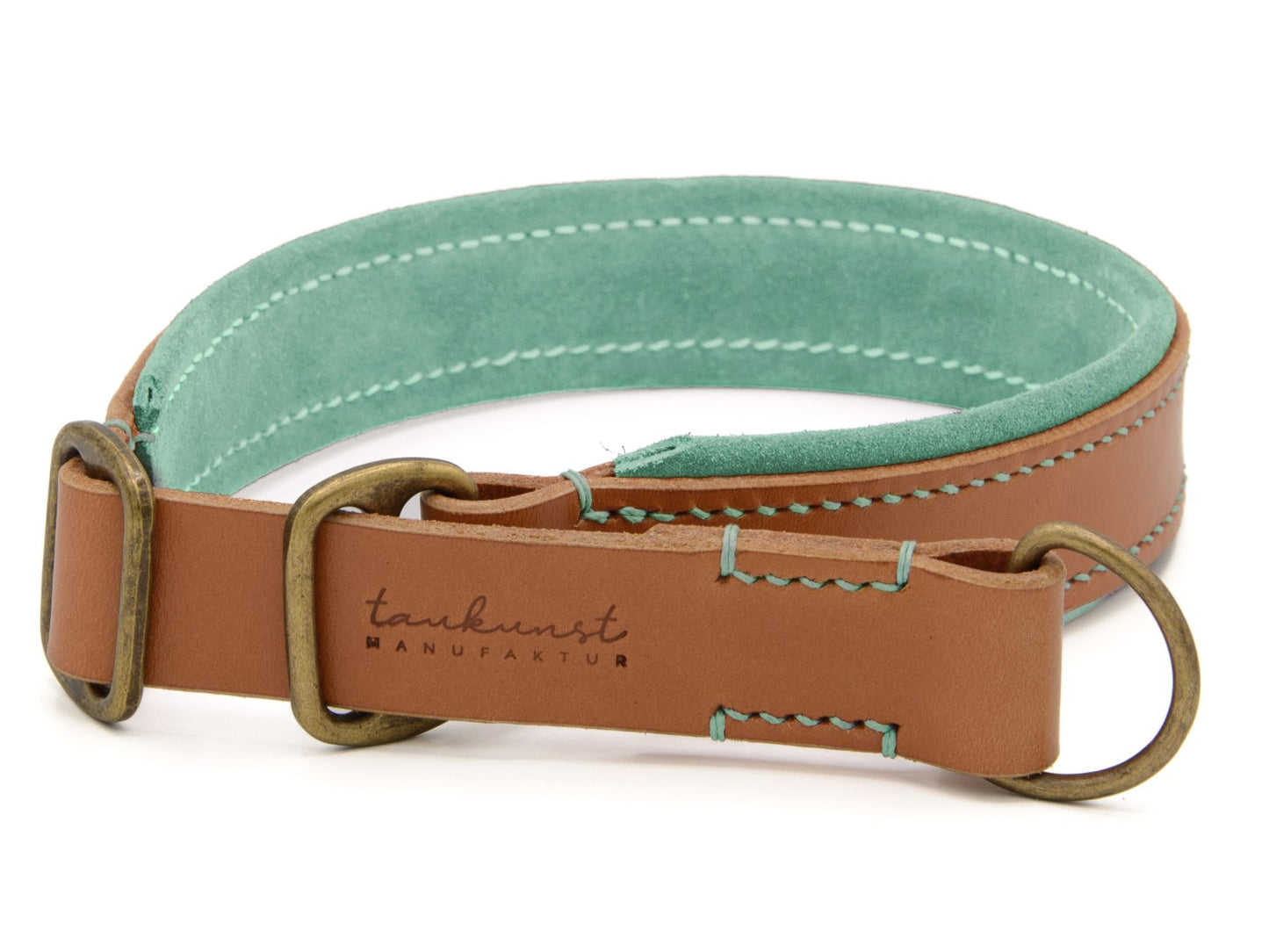 Zugstopp-Lederhalsband 'Wildfang' Cognac