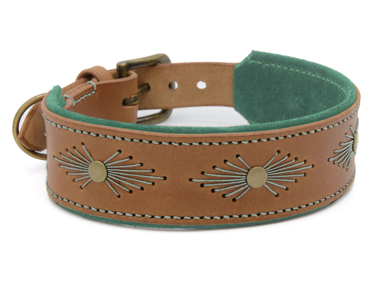 Lederhalsband 'Woodstock' Camel