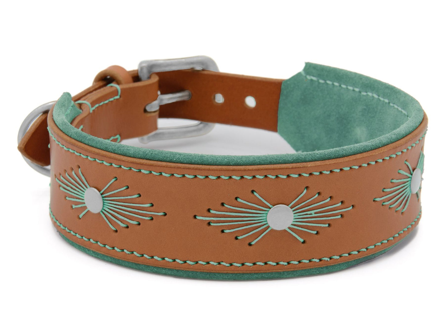 Lederhalsband 'Woodstock' Cognac