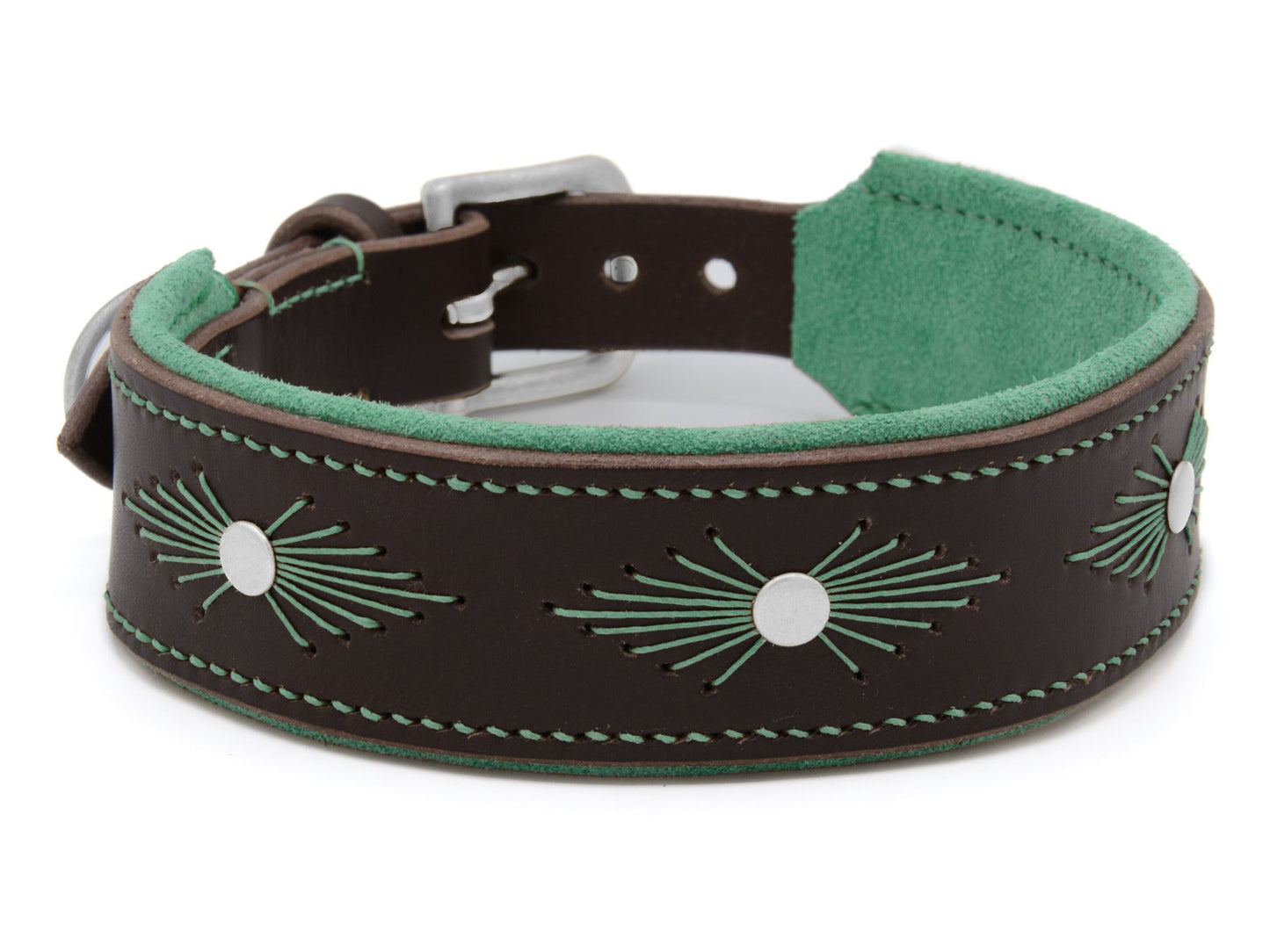 Lederhalsband 'Woodstock' Dunkelbraun
