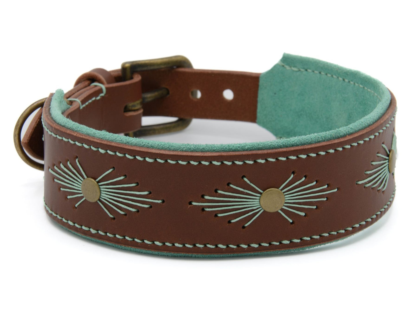 Lederhalsband 'Woodstock' Braun