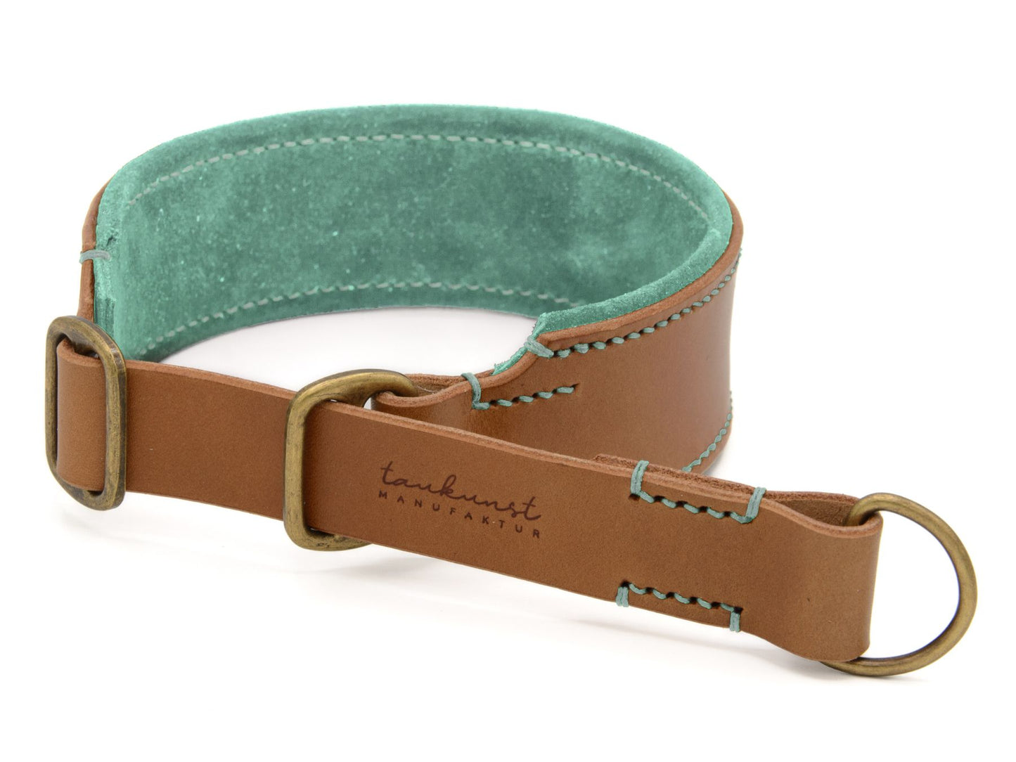 Zugstopp-Lederhalsband 'Wildfang' Camel