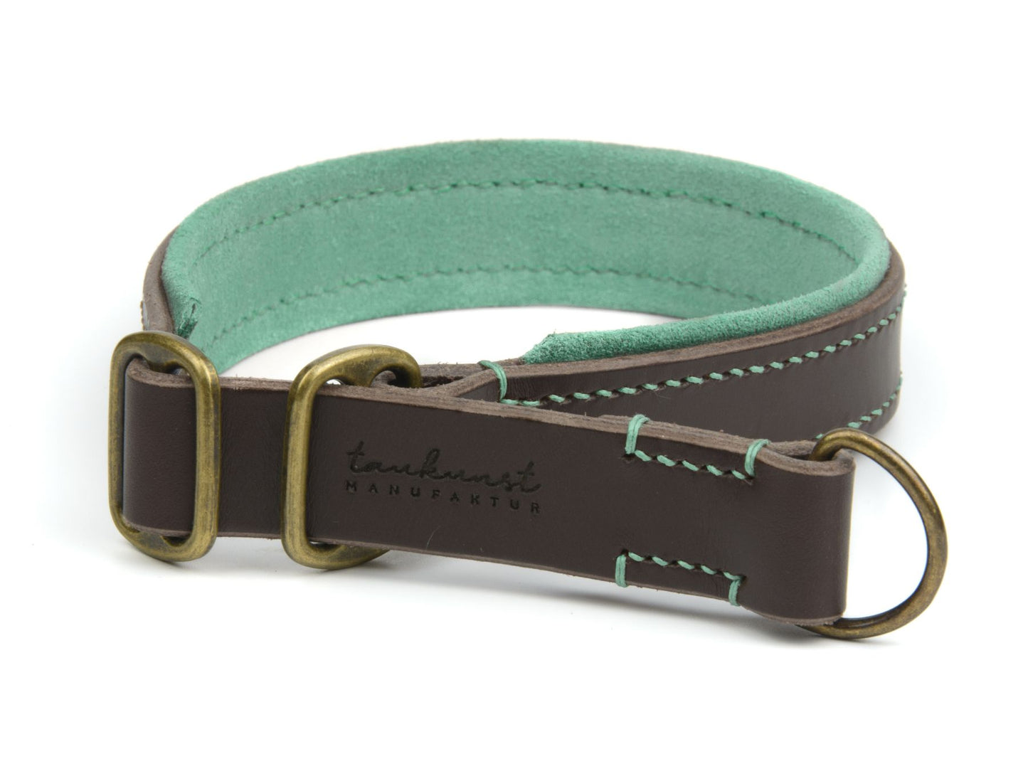 Zugstopp-Lederhalsband 'Wildfang' Dunkelbraun