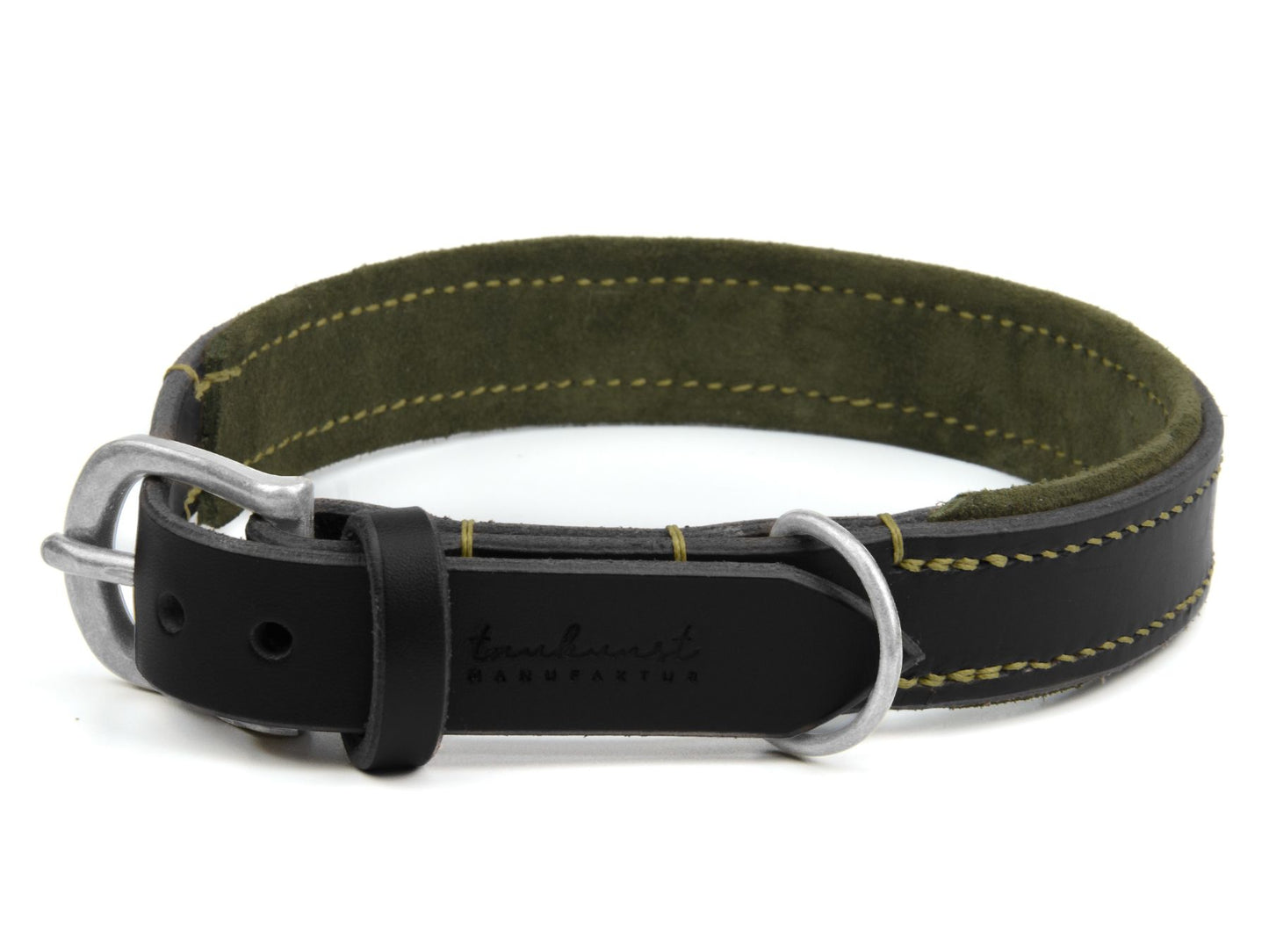 Lederhalsband 'Wildfang' Schwarz